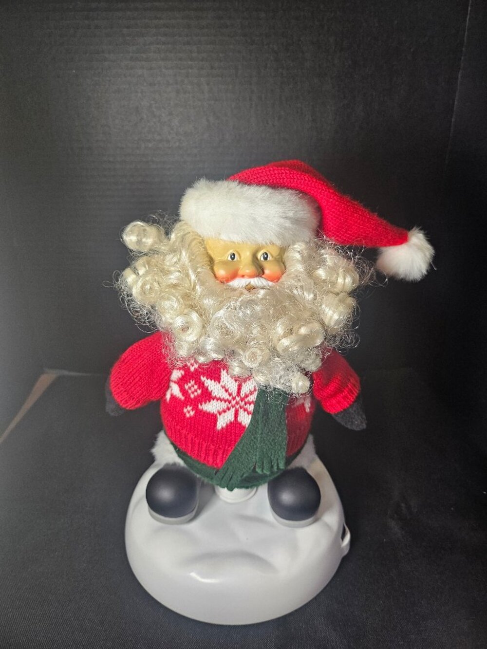 Vintage Jingle Bell Rock A Go Go Santa Animated Dancing Musical 12" Figurine